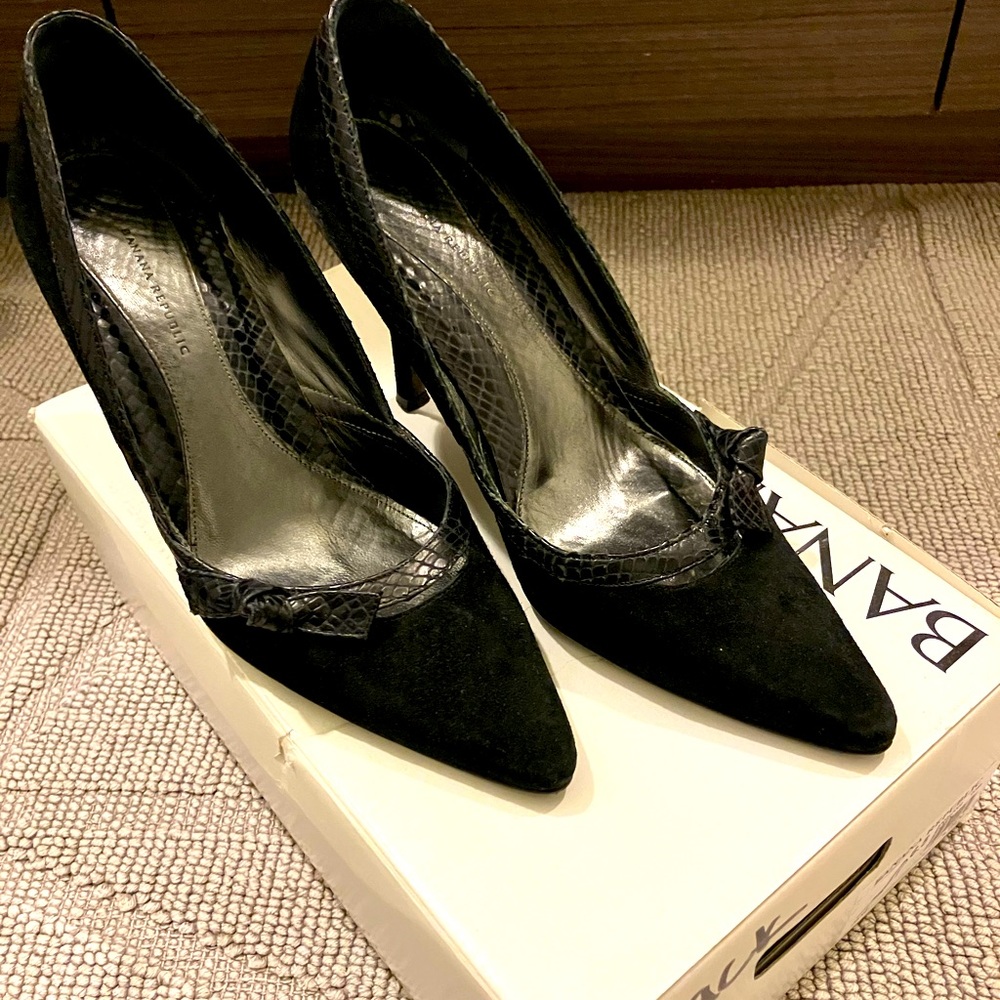 Banana Republic Italian Leather & Suede Heels Women’s 6.5